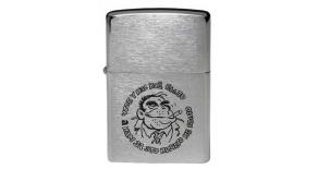 Зажигалка ZIPPO Горилла, с покрытием Brushed Chrome, латунь/сталь, серебристая, матовая, 36x12x56 мм